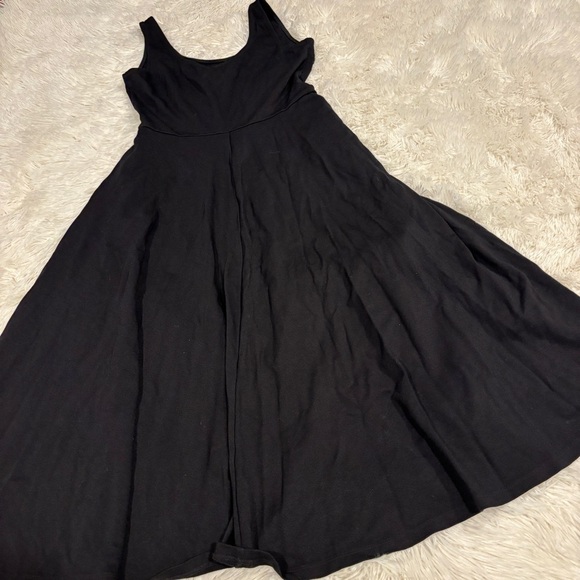 Leith Black Stretch Knit Midi Fit & Flare Sleeveless woman’s Dress size M - Picture 8 of 11